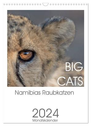 BIG CATS – Namibias Raubkatzen (Wandkalender 2024 DIN A3 hoch), CALVENDO Monatskalender von van der Wiel,  Irma