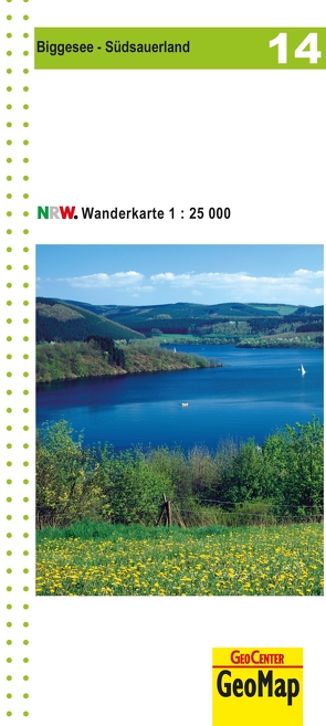 Biggesee – Südsauerland Blatt 14, topographische Wanderkarte NRW