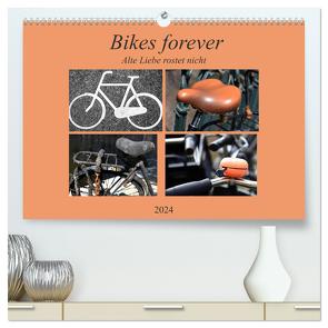 Bikes forever (hochwertiger Premium Wandkalender 2024 DIN A2 quer), Kunstdruck in Hochglanz von Thauwald,  Pia