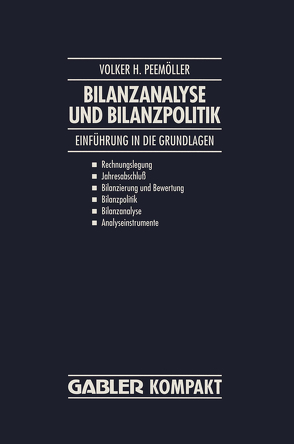 Bilanzanalyse und Bilanzpolitik von Peemöller,  Volker H.