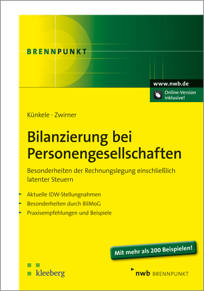 Bilanzierung bei Personengesellschaften von Bauer,  Sebastian, König,  Beate, Künkele,  Kai Peter, Zwirner,  Christian