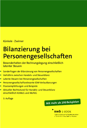 Bilanzierung bei Personengesellschaften von König,  Beate, Künkele,  Kai Peter, Zwirner,  Christian