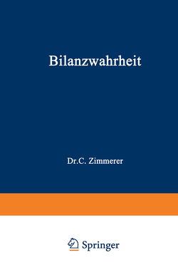 Bilanzwahrheit von Zimmerer,  Carl