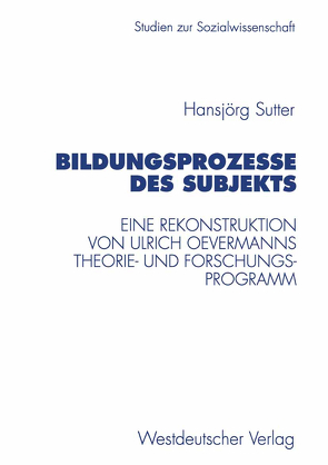 Bildungsprozesse des Subjekts von Sutter,  Hansjörg