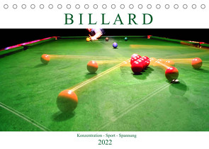 Billard. Konzentration – Sport – Spannung (Tischkalender 2022 DIN A5 quer) von Robert,  Boris