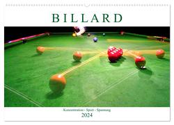 Billard. Konzentration – Sport – Spannung (Wandkalender 2024 DIN A2 quer), CALVENDO Monatskalender von Robert,  Boris