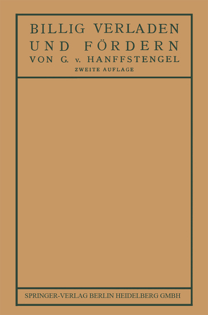 Billig Verladen und Fördern von von Hanffstengel,  Georg