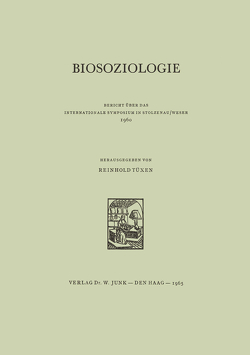 Biosoziologie von Tüxen,  R.