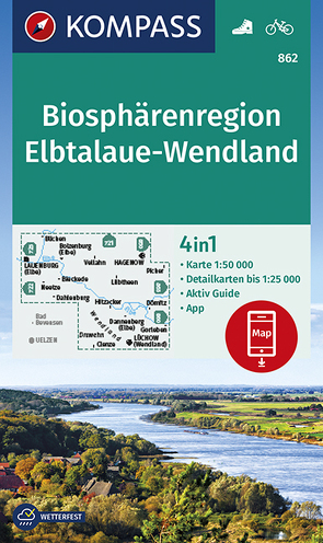 KOMPASS Wanderkarte Biosphärenregion Elbtalaue-Wendland von KOMPASS-Karten GmbH