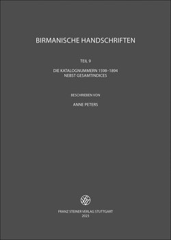 Birmanische Handschriften von Peters,  Anne