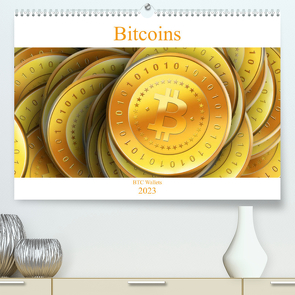 Bitcoins (Premium, hochwertiger DIN A2 Wandkalender 2023, Kunstdruck in Hochglanz) von Wallets,  BTC