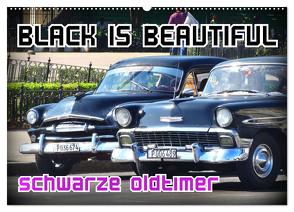 Black is Beautiful – Schwarze Oldtimer (Wandkalender 2024 DIN A2 quer), CALVENDO Monatskalender von von Loewis of Menar,  Henning