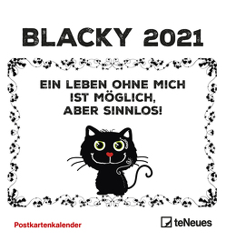 Blacky 2021 – Postkarten-Kalender – Kalender-mit-Postkarten – zum-raustrennen – 16×17 von Holzach,  Alexander