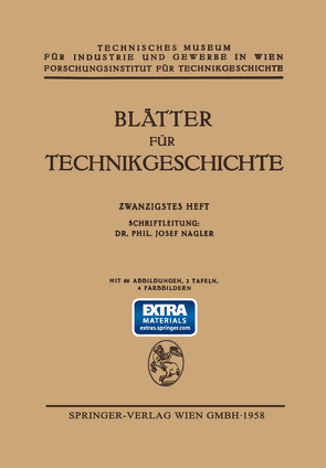 Blätter für Technikgeschichte von Nagler,  Dr. Phil. Josef