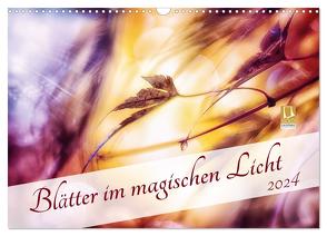 Blätter im magischen Licht (Wandkalender 2024 DIN A3 quer), CALVENDO Monatskalender von Koch,  Nicc