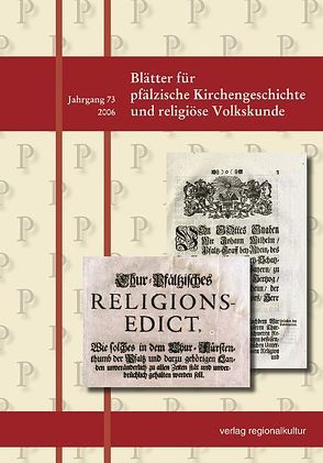 Blätter für pfälzische Kirchengeschichte und religiöse Volkskunde