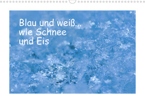 Blau und weiss… wie Schnee und Eis (Wandkalender 2022 DIN A3 quer) von Berger (Kabefa),  Karin