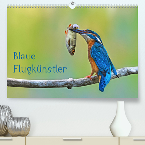 Blaue Flugkünstler (Premium, hochwertiger DIN A2 Wandkalender 2022, Kunstdruck in Hochglanz) von Oldani,  Dorothea