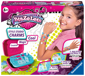 Ravensburger 18100 Blazelets Style Studio Charms, Bastelprodukt für magische Armbänder mit Charms, DIY für Kinder ab 6 Jahren