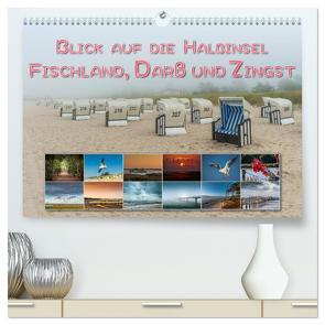 Blick auf die Halbinsel Fischland, Darß und Zingst (hochwertiger Premium Wandkalender 2024 DIN A2 quer), Kunstdruck in Hochglanz von Gödecke,  Dieter