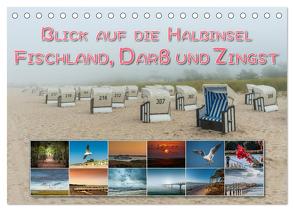 Blick auf die Halbinsel Fischland, Darß und Zingst (Tischkalender 2024 DIN A5 quer), CALVENDO Monatskalender von Gödecke,  Dieter