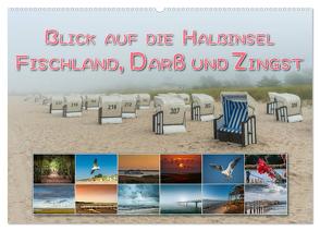 Blick auf die Halbinsel Fischland, Darß und Zingst (Wandkalender 2024 DIN A2 quer), CALVENDO Monatskalender von Gödecke,  Dieter