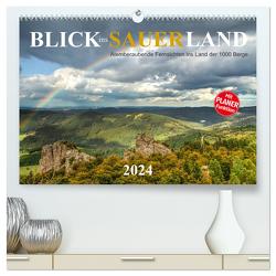 Blick ins Sauerland (hochwertiger Premium Wandkalender 2024 DIN A2 quer), Kunstdruck in Hochglanz von Bücker,  Heidi