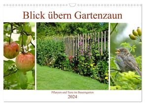 Blick übern Gartenzaun (Wandkalender 2024 DIN A3 quer), CALVENDO Monatskalender von Lutzenberger,  Monika