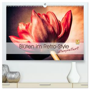 Blüten im Retro-Style (hochwertiger Premium Wandkalender 2024 DIN A2 quer), Kunstdruck in Hochglanz von Foto-FukS,  Foto-FukS