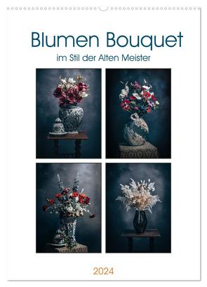 Blumen Bouquet (Wandkalender 2024 DIN A2 hoch), CALVENDO Monatskalender von Gierok / Magic Artist Design,  Steffen