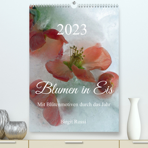 Blumen in Eis (Premium, hochwertiger DIN A2 Wandkalender 2023, Kunstdruck in Hochglanz) von Rossi,  Birgit