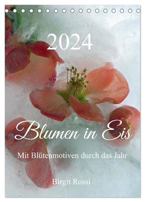 Blumen in Eis (Tischkalender 2024 DIN A5 hoch), CALVENDO Monatskalender von Rossi,  Birgit