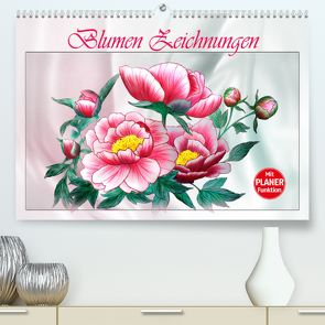 Blumen-Zeichnungen (Premium, hochwertiger DIN A2 Wandkalender 2022, Kunstdruck in Hochglanz) von Djeric,  Dusanka