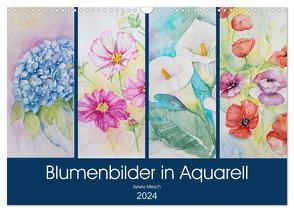 Blumenbilder in Aquarell (Wandkalender 2024 DIN A3 quer), CALVENDO Monatskalender von Mesch,  Sylwia