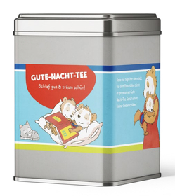 Bobo Siebenschläfer – Gute-Nacht-Tee: 100g Kräutertee für Kinder in der Dose von JEP, - Animation