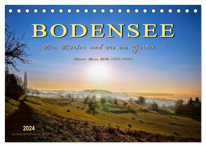 Bodensee – „Die Dörfer sind wie ein Garten …“ (Rainer Maria Rilke) (Tischkalender 2024 DIN A5 quer), CALVENDO Monatskalender von Roder,  Peter