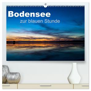 Bodensee zur blauen Stunde (hochwertiger Premium Wandkalender 2024 DIN A2 quer), Kunstdruck in Hochglanz von Kunze,  Marc