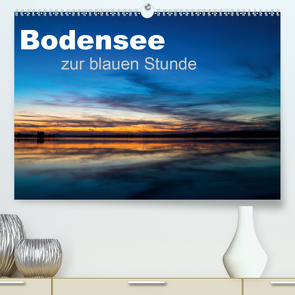 Bodensee zur blauen Stunde (Premium, hochwertiger DIN A2 Wandkalender 2021, Kunstdruck in Hochglanz) von Kunze,  Marc