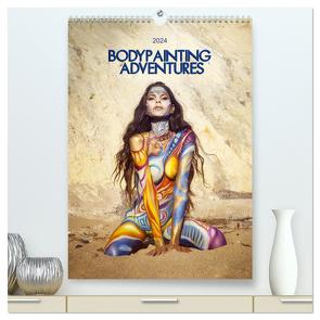 Bodypainting Adventures – Farbe auf nackter Haut (hochwertiger Premium Wandkalender 2024 DIN A2 hoch), Kunstdruck in Hochglanz von Boehm,  Julie