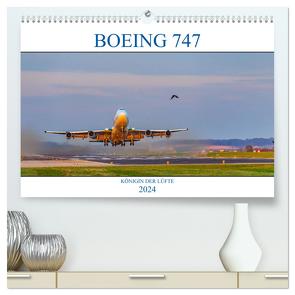 BOEING 747 – Königin der Lüfte (hochwertiger Premium Wandkalender 2024 DIN A2 quer), Kunstdruck in Hochglanz von Simlinger,  Wolfgang