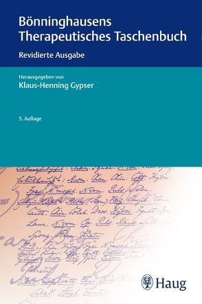 Bönninghausens Therapeutisches Taschenbuch von Gypser,  Klaus-Henning