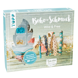 Boho-Schmuckset Wild & Free (Türkis/ Lachs) von Eder,  Elke