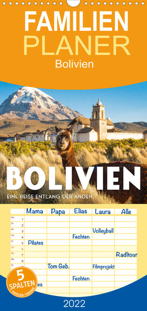 Familienplaner Bolivien – Eine Reise entlang der Anden. (Wandkalender 2022 , 21 cm x 45 cm, hoch) von SF