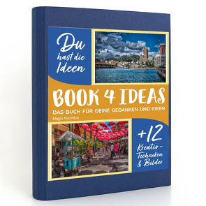 BOOK 4 IDEAS modern | Magic Mauritius, Notizbuch, Bullet Journal mit Kreativitätstechniken und Bildern, DIN A5 von Voßen - Herzog von Laar am Rhein,  W.W.