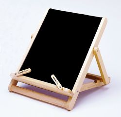 Bookchair Standard Schwarz – Buchständer Tablethalter aus Holz