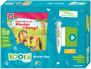 BOOKii® Starter-Set WAS IST WAS Junior Komm mit zu den Pferden und Ponys! von Braun,  Christina, Kaiser,  Claudia, Lickleder,  Martin, Marti,  Tatjana, Voigt,  Silke