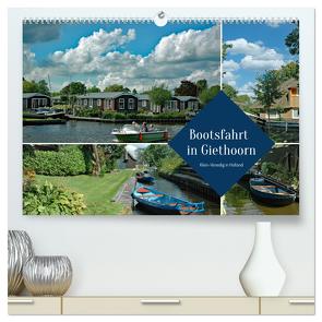 Bootsfahrt in Giethoorn (hochwertiger Premium Wandkalender 2024 DIN A2 quer), Kunstdruck in Hochglanz von Kleemann,  Claudia