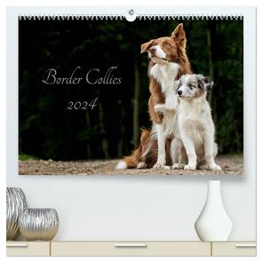 Border Collies 2024 (hochwertiger Premium Wandkalender 2024 DIN A2 quer), Kunstdruck in Hochglanz von Hemlep,  Christine