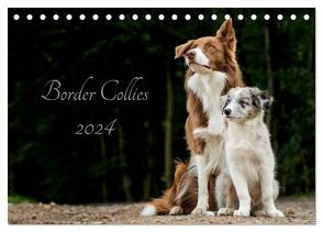 Border Collies 2024 (Tischkalender 2024 DIN A5 quer), CALVENDO Monatskalender von Hemlep,  Christine