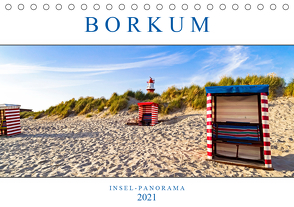 Borkum Inselpanorama (Tischkalender 2021 DIN A5 quer) von Dreegmeyer,  Andrea